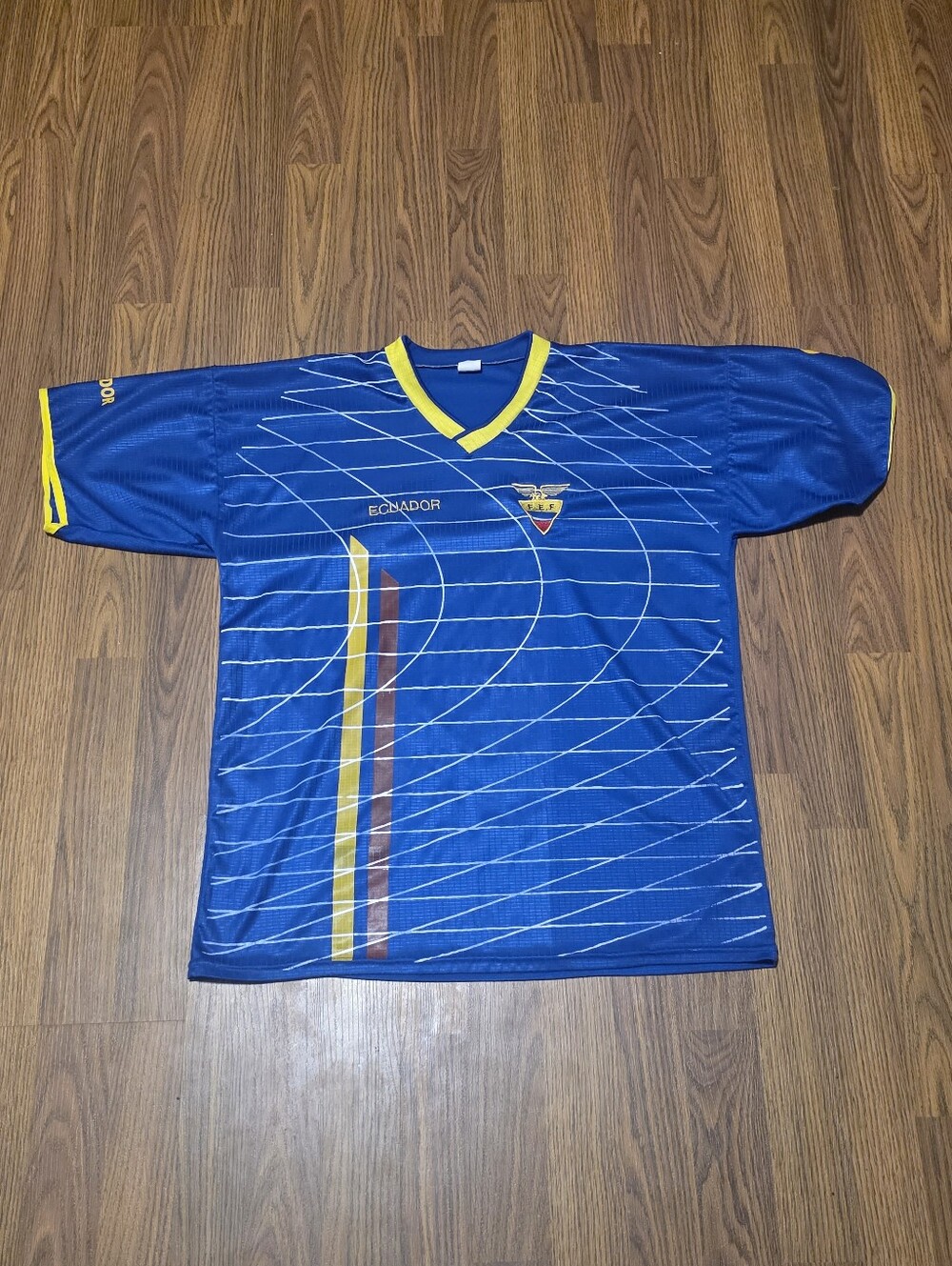 Vintage 2006 Ecuador FIFA World Cup Soccer Jersey Mens M Blue Y2K Football F30